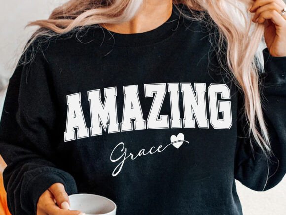 Amazing Grace SVG PNG Christian Bible T-Shirt Designs