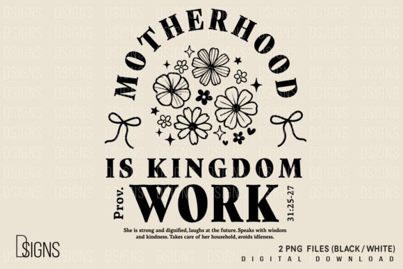 Christian Mothers Day Motherhood Flowers T-Shirt Designs