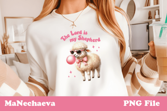 Coquette Christian Lamb Bubblegum Sublim T-Shirt Designs