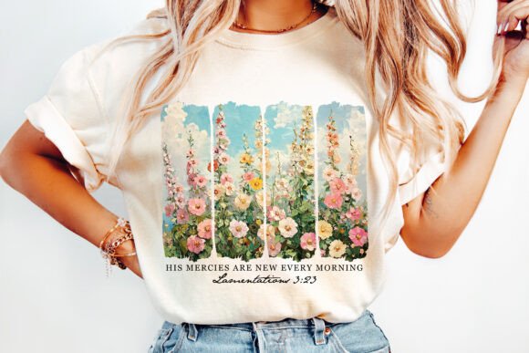 Floral Christian PNG: Boho Faith in Stitch