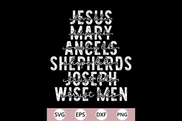 Jesus Mary Christian SVG PNG T-Shirt Designs