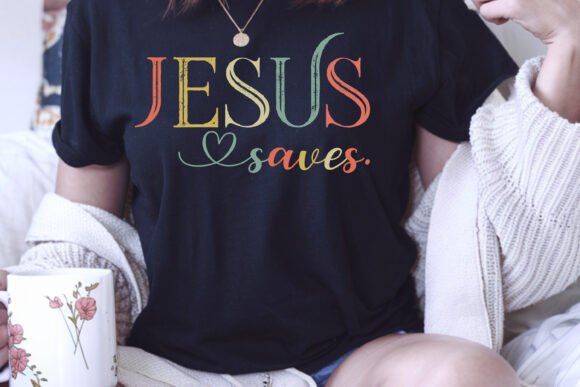 Jesus Saves Christian SVG PNG for T-Shirt Designs