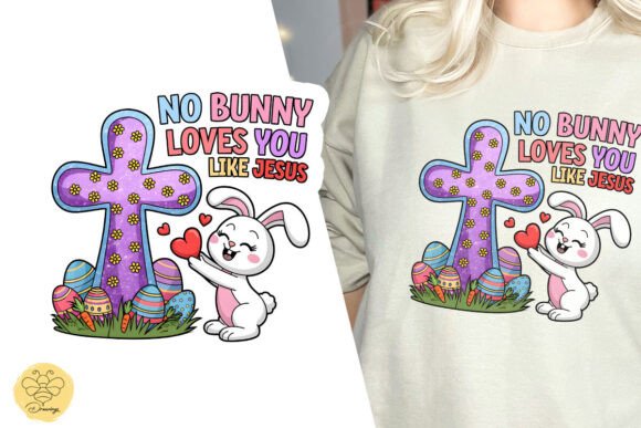 No Bunny Love You Like Jesus Easter PNG T-Shirt Designs