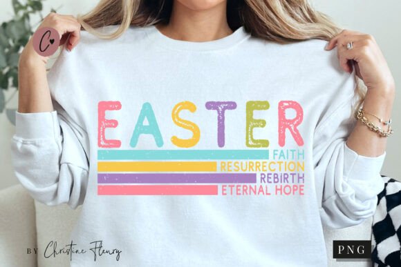 Pastel Christian Easter PNG for T-Shirt Designs