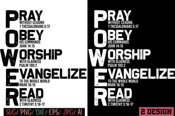 POWER SVG PNG Christian Shirts Design