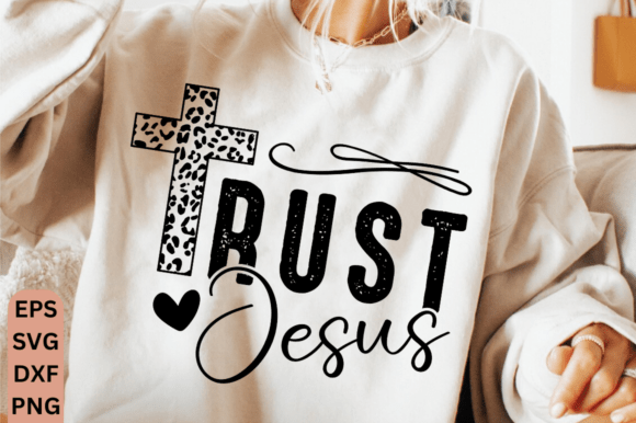 Trust Jesus PNG: Motivational Christian T-Shirt Designs